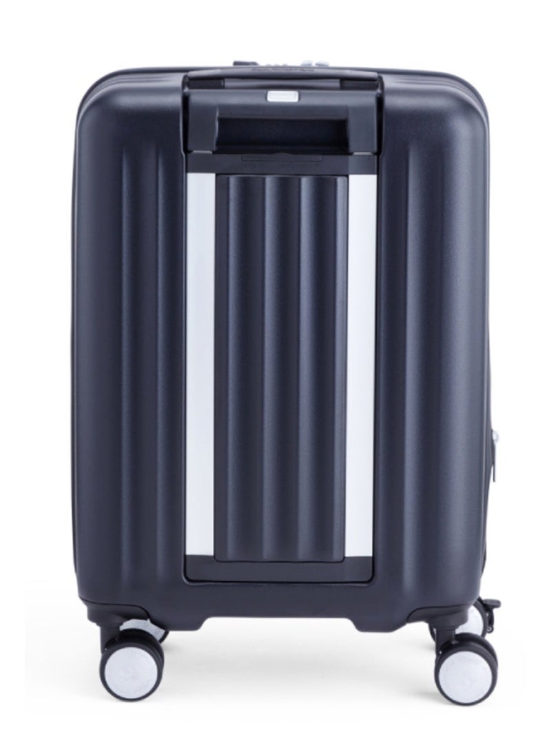 AMERICAN TOURISTER ترينتو + حقيبة سفر، حجم كابينة 54 سم / 20 بوصة، 4 عجلات دوارة، قمة صلبة، بولي كربونات، أسود|خفيفة الوزن|عجلات ممتصة للصدمات 2 في 1 Optimov™|فتح كتاب|قابلة للتوسيع|قفل TSA|قسم مقاوم للماء - ضمان دولي لمدة 3 سنوات - Image 4